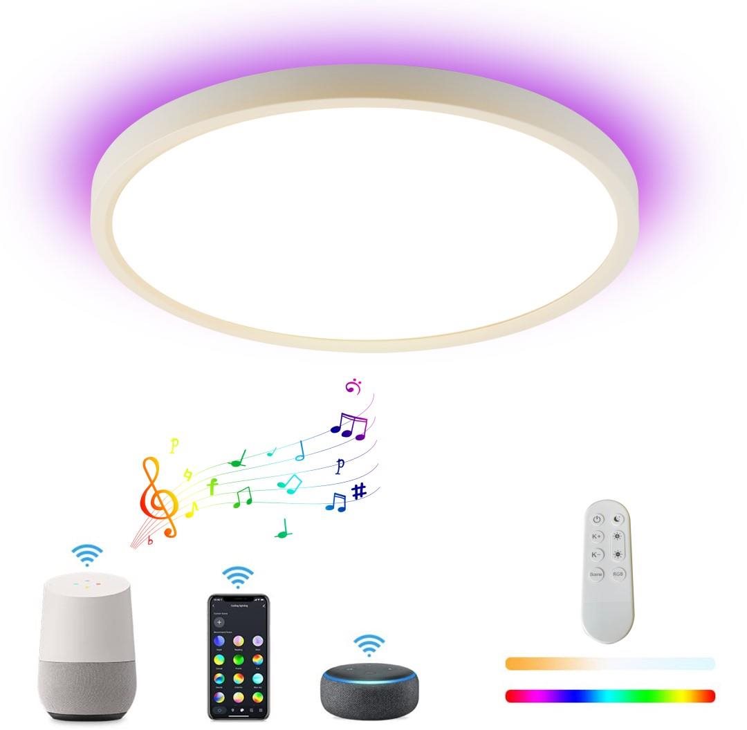 IMMAX NEO LITE TUDO Smart stropné svietidlo s RGB podsvietením 40 cm, 50 W Tuya WiFi BT Beacon