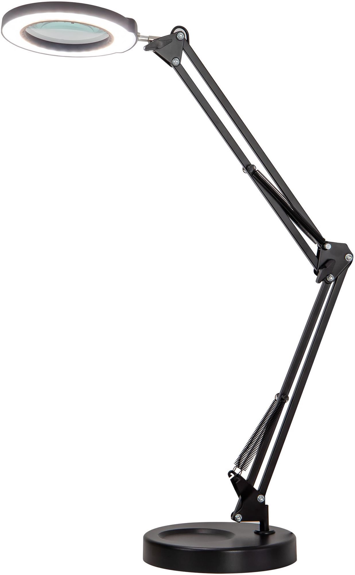 IMMAX LED stmievateľná stolová lampička s lupou ZOOM 12 W/5 V čierna