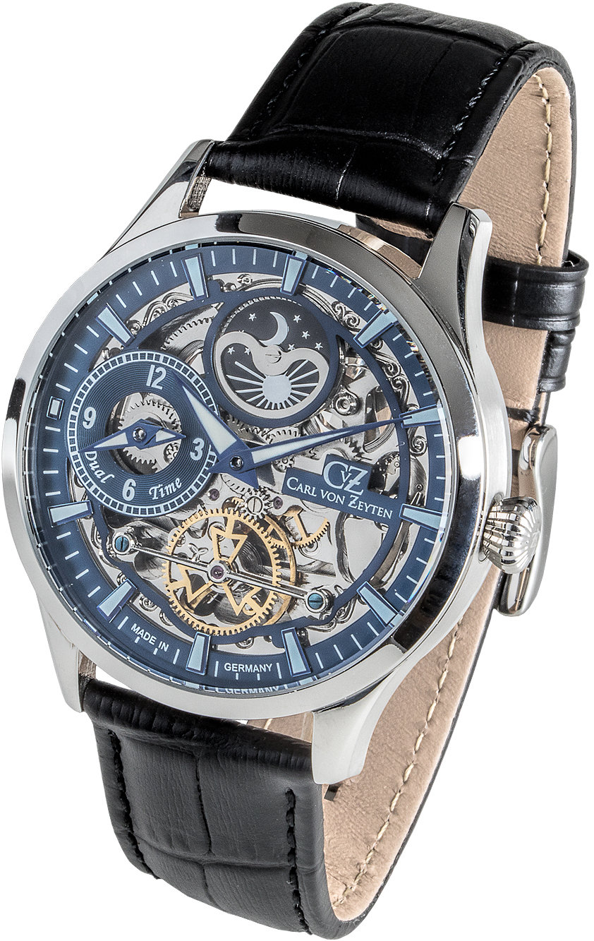 Carl von Zeyten CVZ0063BLS Freiburg Automatic Dual Time 44 mm