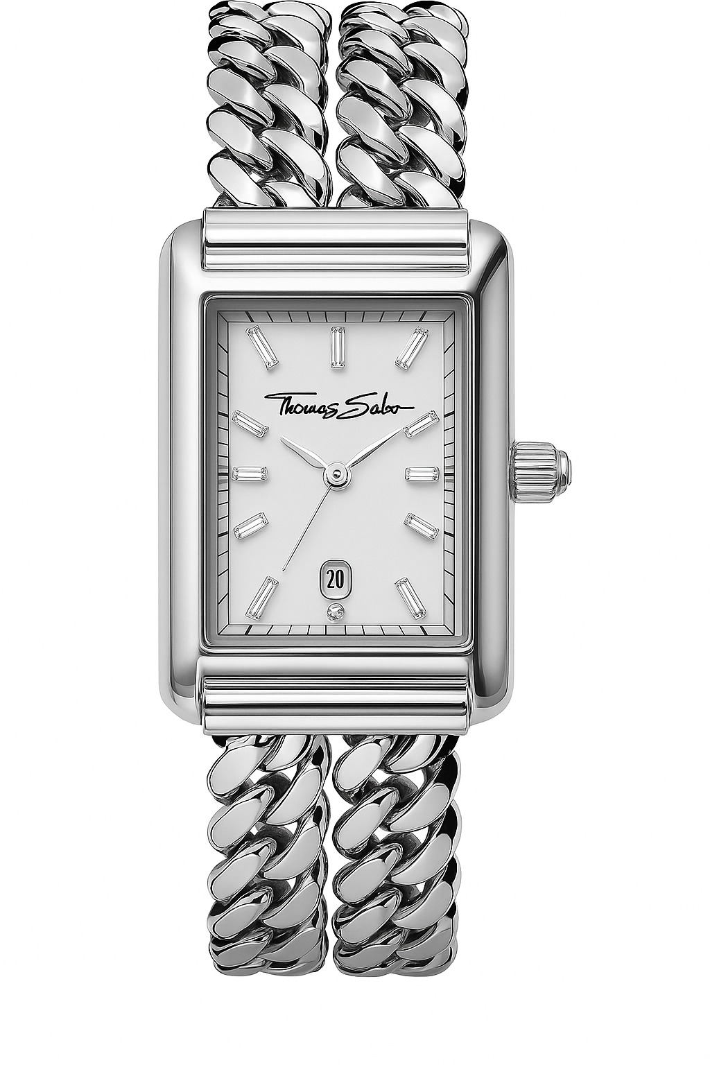 Thomas Sabo WA0428-201-201 Rectangular Silver-Colored 22 mm 3 ATM