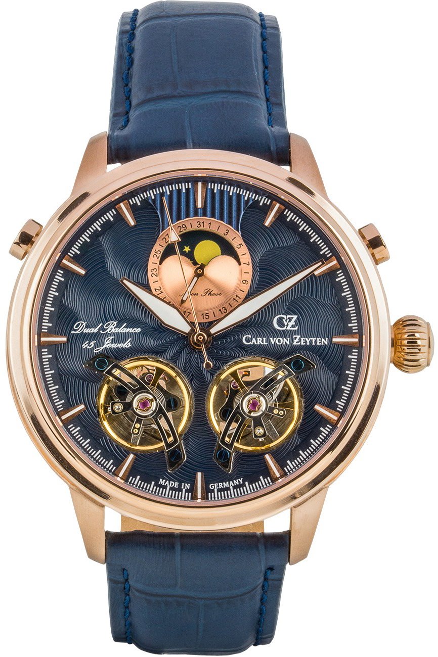 Carl von Zeyten Durbach CVZ0060RBLS Automatic Moon Phase Limited Edition 46 mm 5 ATM