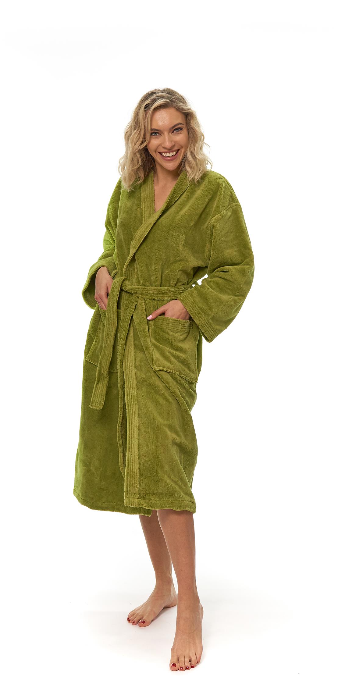 Interkontakt Dámský župan kimono Olive Green S