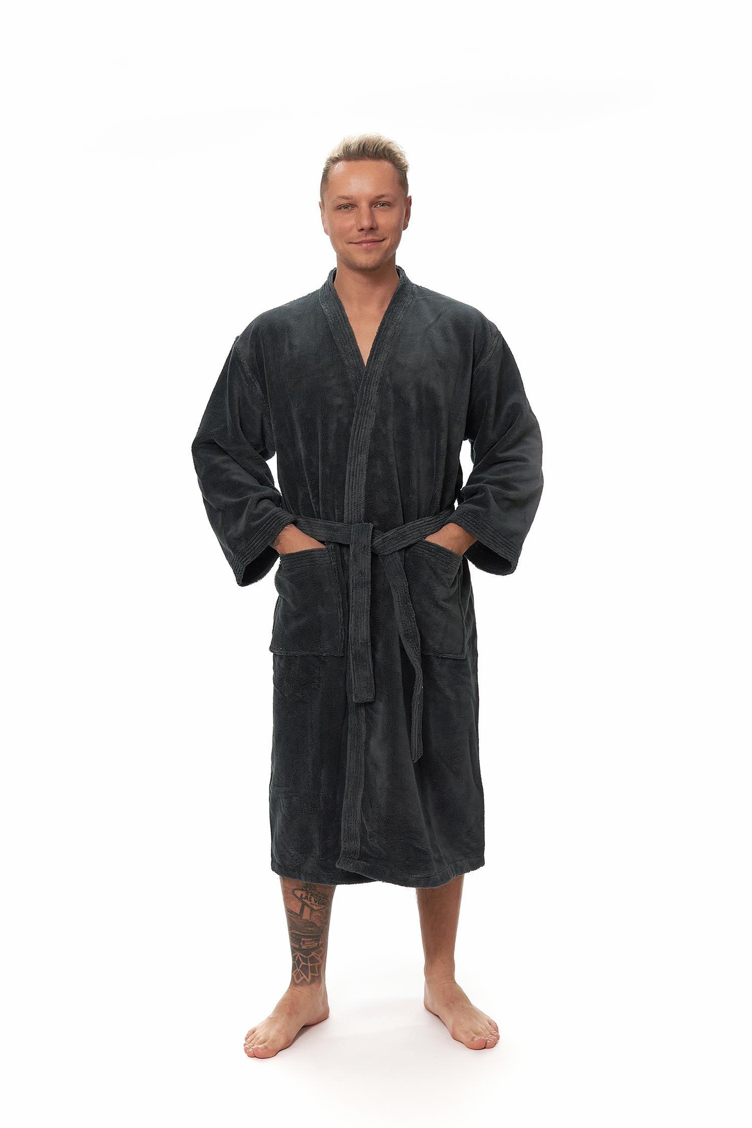 Interkontakt Pánský župan kimono Cool Gray M