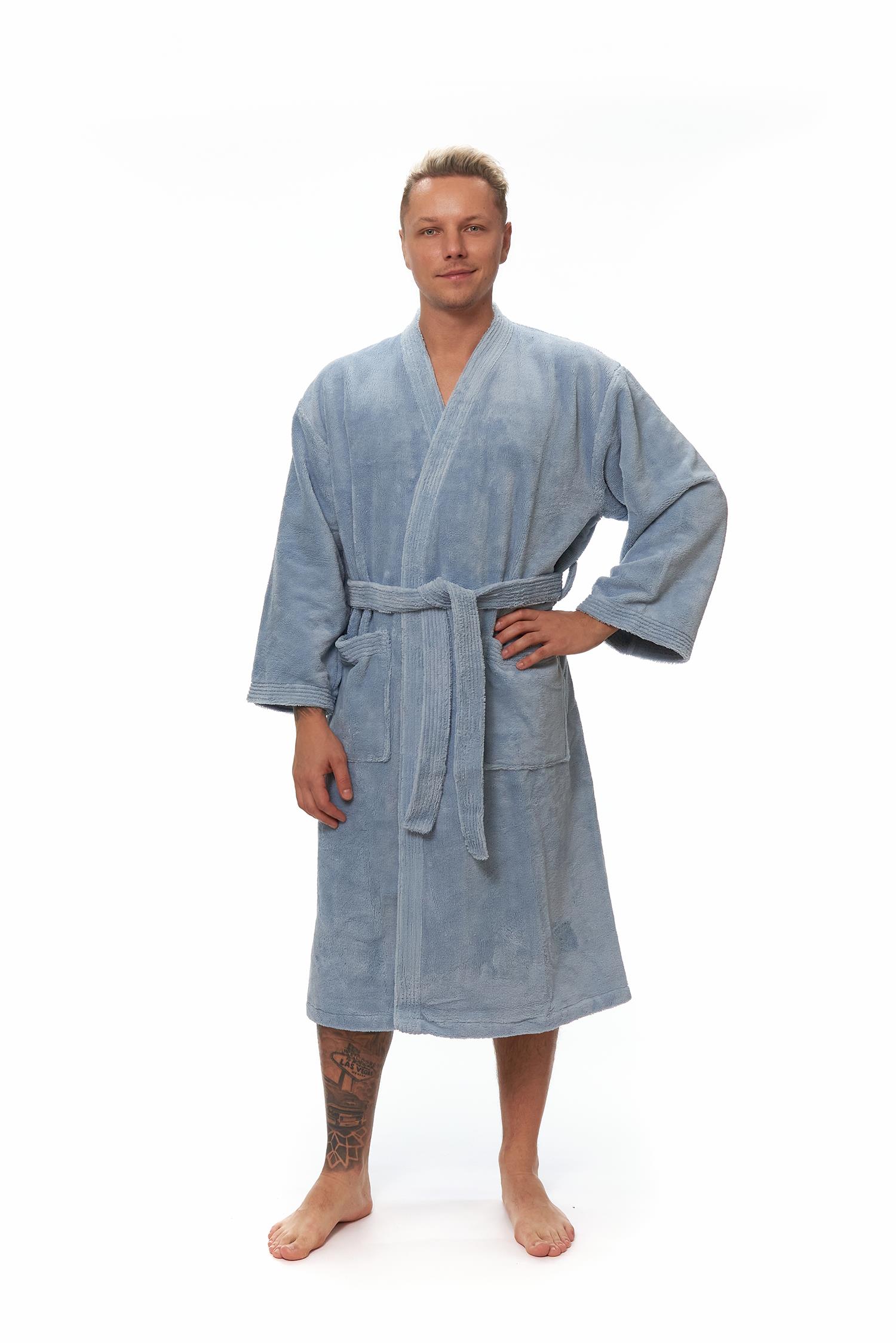 Interkontakt Pánský župan kimono Fog Blue XXL