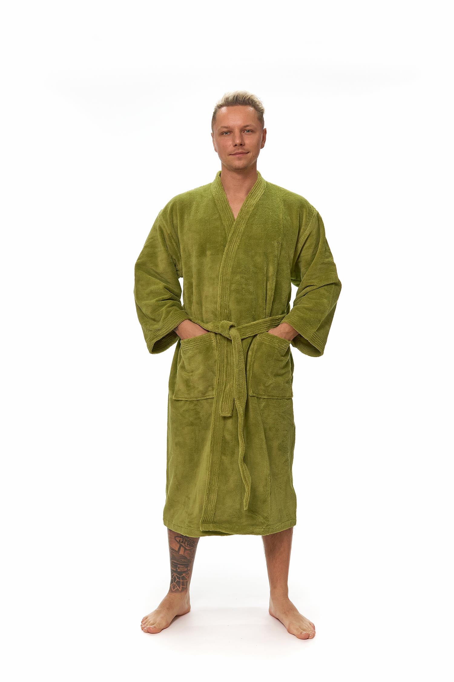 Interkontakt Pánský župan kimono Olive Green XXL