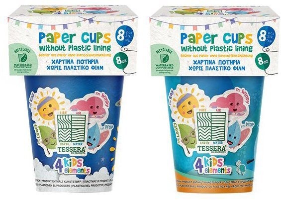 Intertan SA Tessera Téglik papierový pre deti na vodnej báze Drop & Ray 240 ml, 2× 8 ks