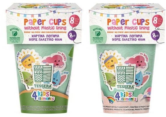 Intertan SA Tessera Téglik papierový pre deti na vodnej báze Leafy & Windy 240 ml, 2× 8 ks