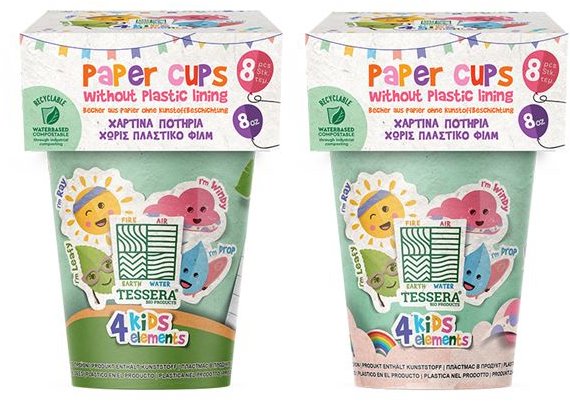 Intertan SA Tessera Téglik papierový pre deti na vodnej báze Leafy & Windy 240 ml, 2× 8 ks