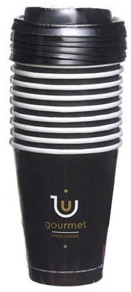 Intertan SA Tessera Téglik papierový s viečkom Gourmet, priemer 90 mm, 330 ml, 10 ks