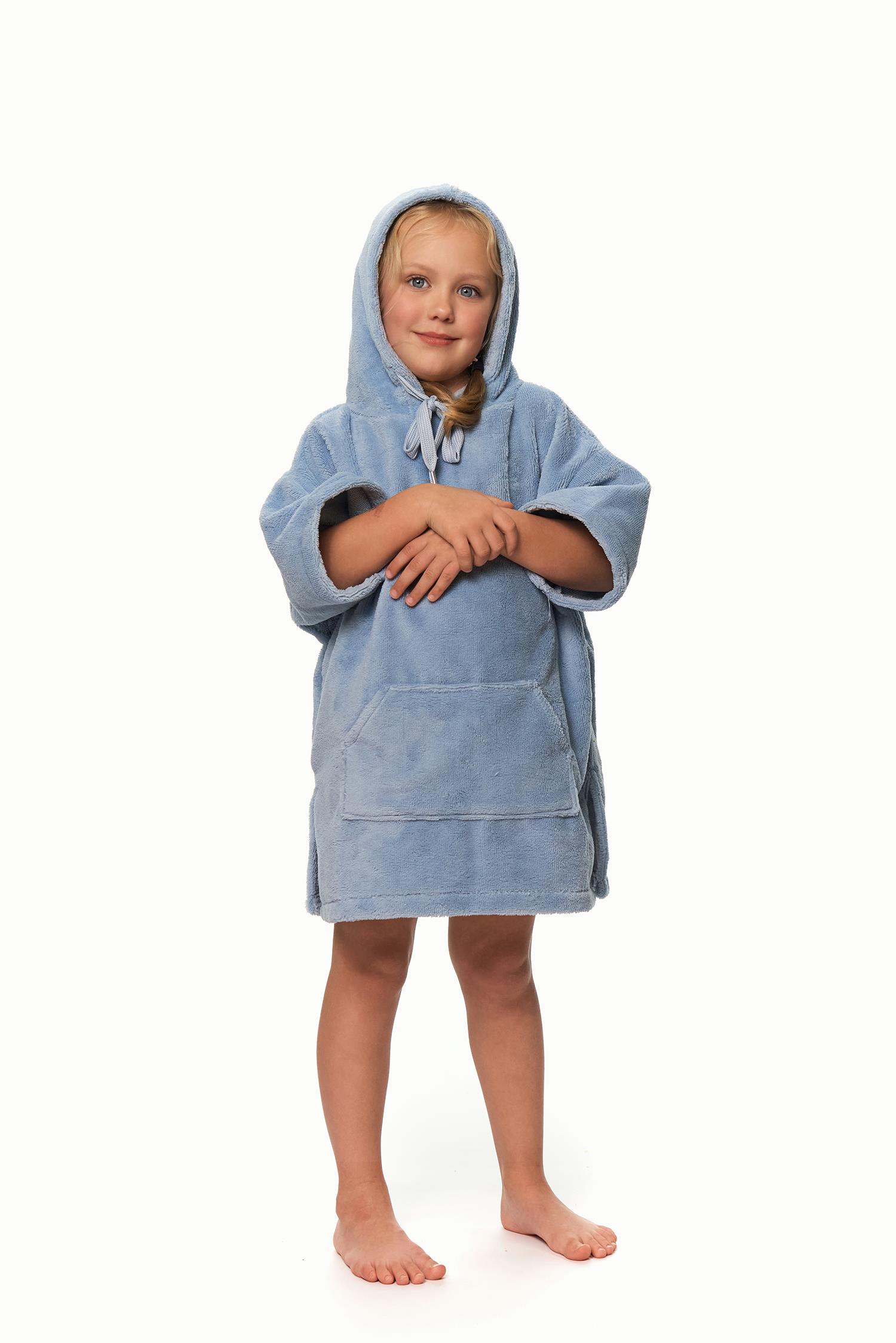 Interkontakt Detské surfové pončo, 50 × 60 cm, Fog Blue