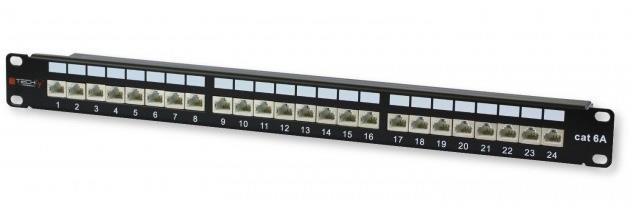 TECHLY Patch Panel 24 Stp C6A čierny