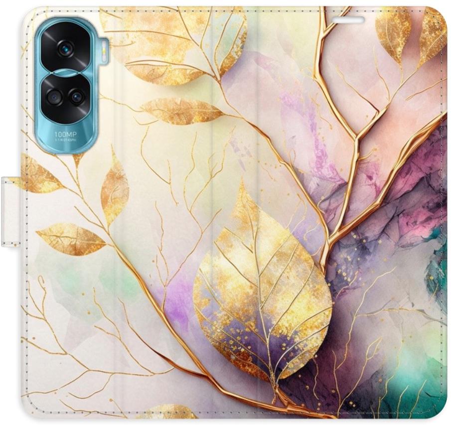 iSaprio Flip puzdro Gold Leaves 02 na Honor 90 Lite 5G
