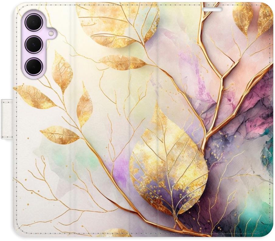 iSaprio Flip puzdro Gold Leaves 02 na Samsung Galaxy A35 5G