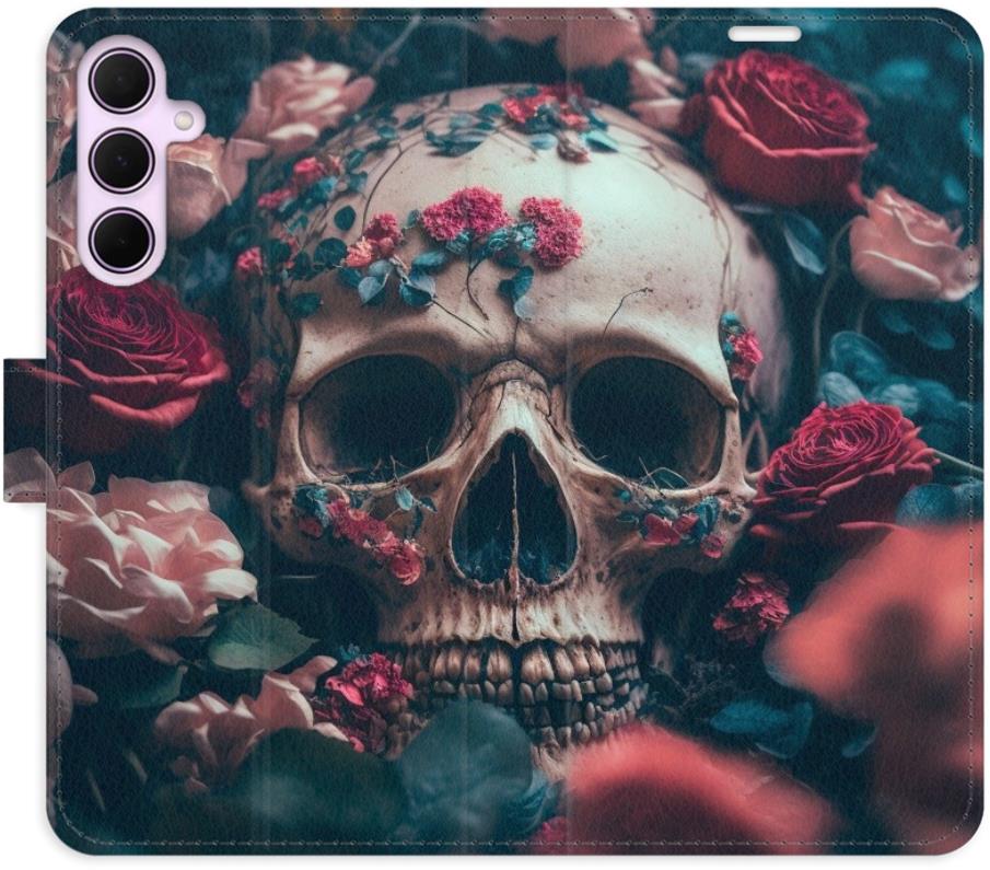 iSaprio Flip puzdro Skull in Roses 02 na Samsung Galaxy A35 5G