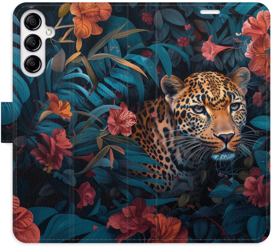 iSaprio Flip puzdro Flower Jaguar 02 pre Samsung Galaxy A14 / A14 5G