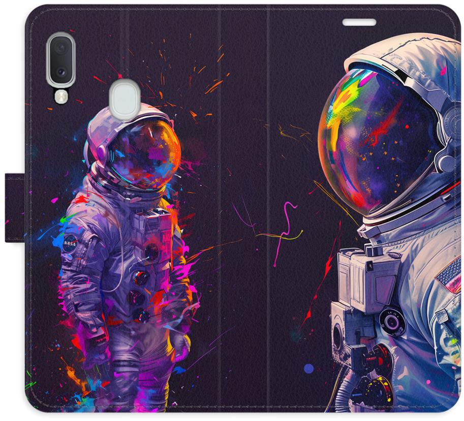 iSaprio Flip puzdro Neon Astronaut 02 pre Samsung Galaxy A20e
