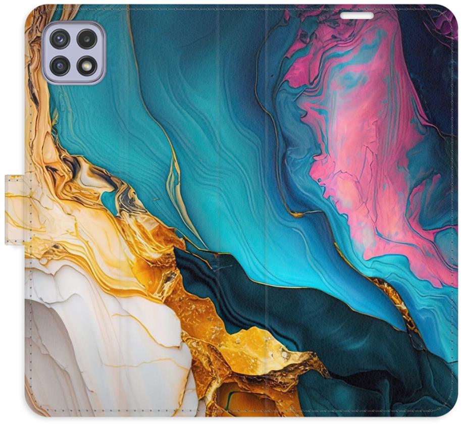iSaprio Flip puzdro Colourful Marble pre Samsung Galaxy A22 5G