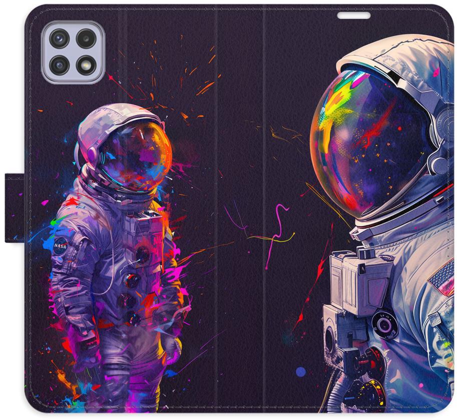 iSaprio Flip puzdro Neon Astronaut 02 pre Samsung Galaxy A22 5G