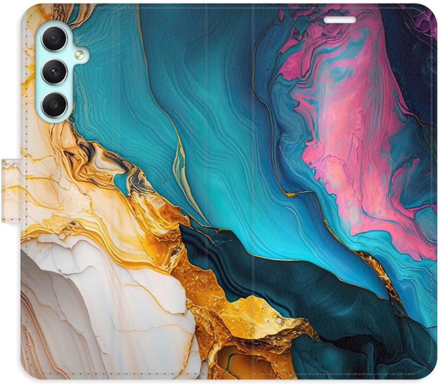 iSaprio Flip puzdro Colourful Marble pre Samsung Galaxy A34 5G