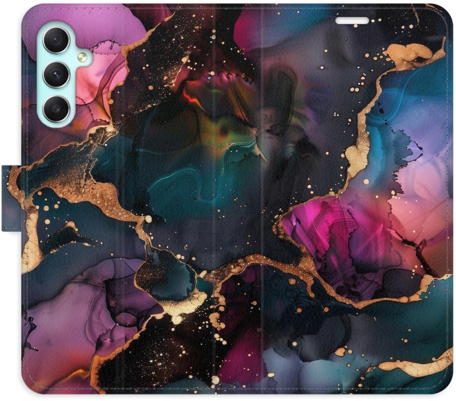 iSaprio Flip puzdro Dark Marble pre Samsung Galaxy A34 5G