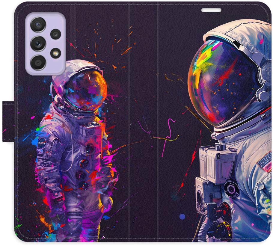 iSaprio Flip puzdro Neon Astronaut 02 pre Samsung Galaxy A52 / A52 5G / A52s