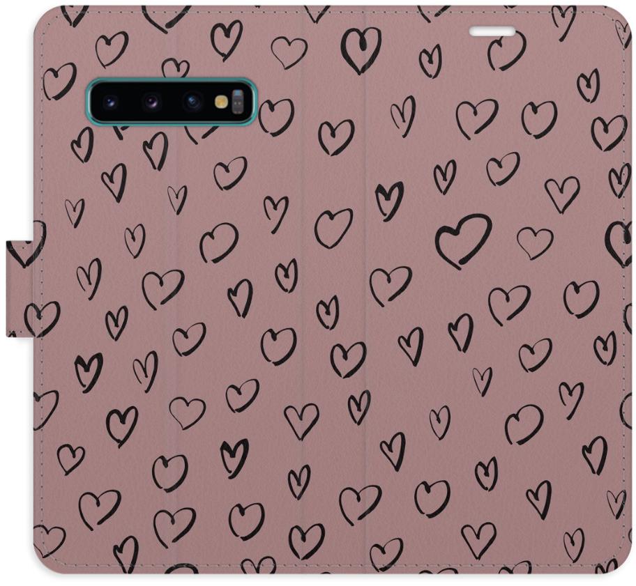 iSaprio Flip puzdro Heart Dark 02 pre Samsung Galaxy S10