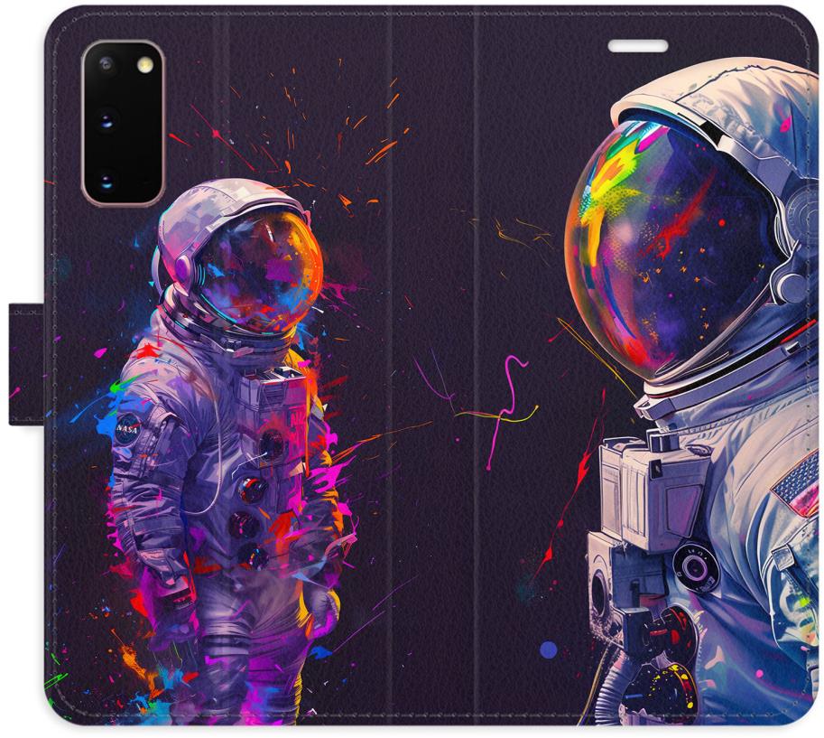 iSaprio Flip puzdro Neon Astronaut 02 pre Samsung Galaxy S20