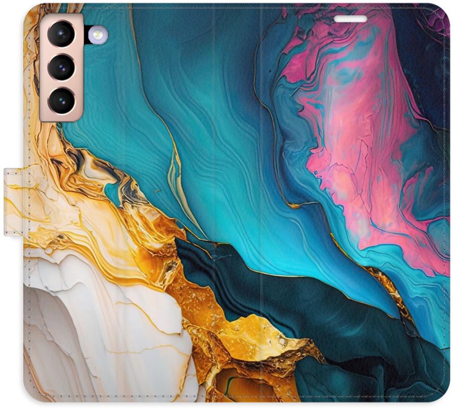 iSaprio Flip puzdro Colourful Marble pre Samsung Galaxy S21
