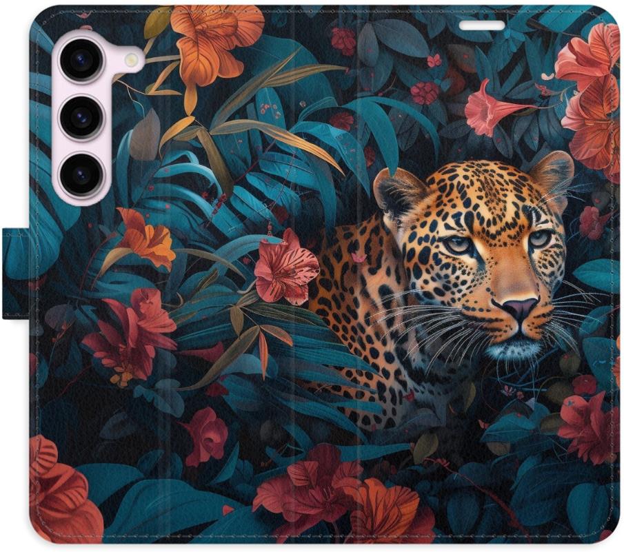 iSaprio Flip puzdro Flower Jaguar 02 pre Samsung Galaxy S23 5G
