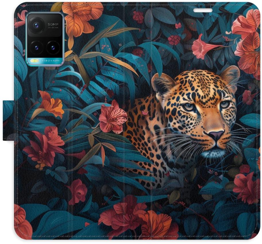 iSaprio Flip puzdro Flower Jaguar 02 pre Vivo Y21 / Y21s / Y33s