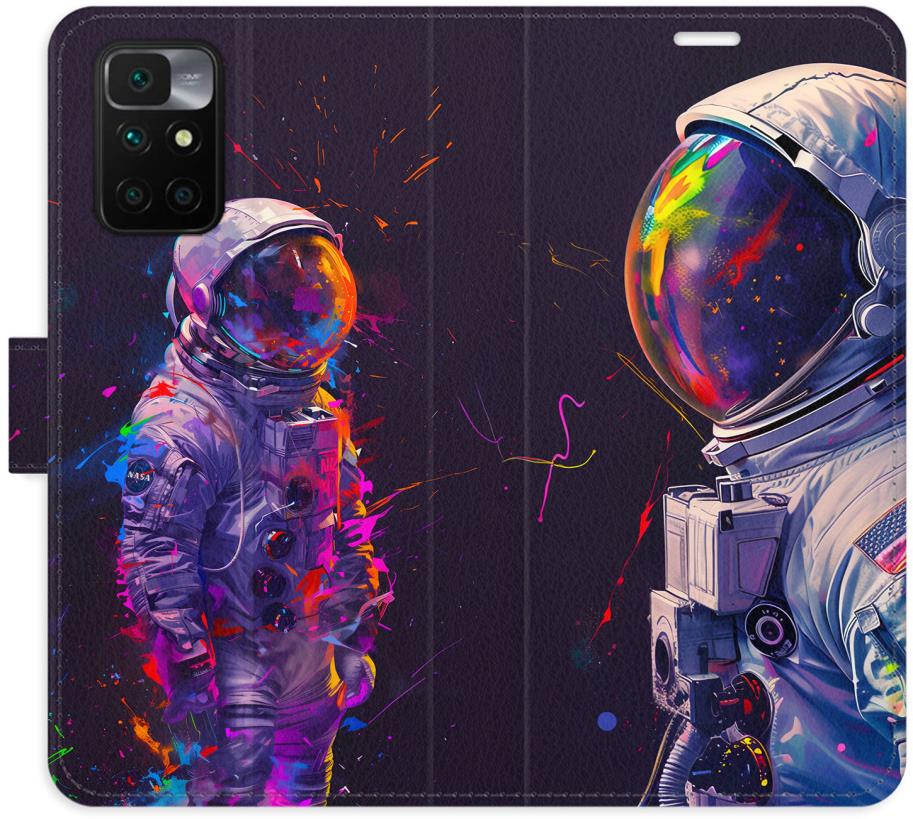 iSaprio Flip puzdro Neon Astronaut 02 pre Xiaomi Redmi 10