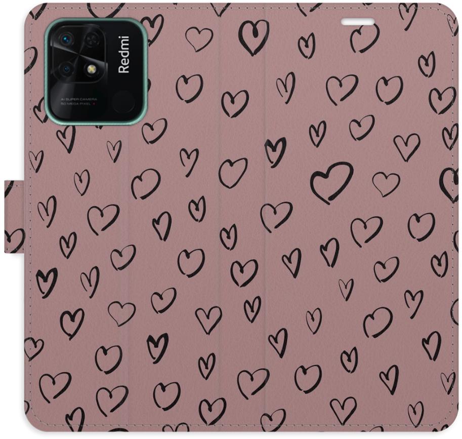iSaprio Flip puzdro Heart Dark 02 pre Xiaomi Redmi 10C