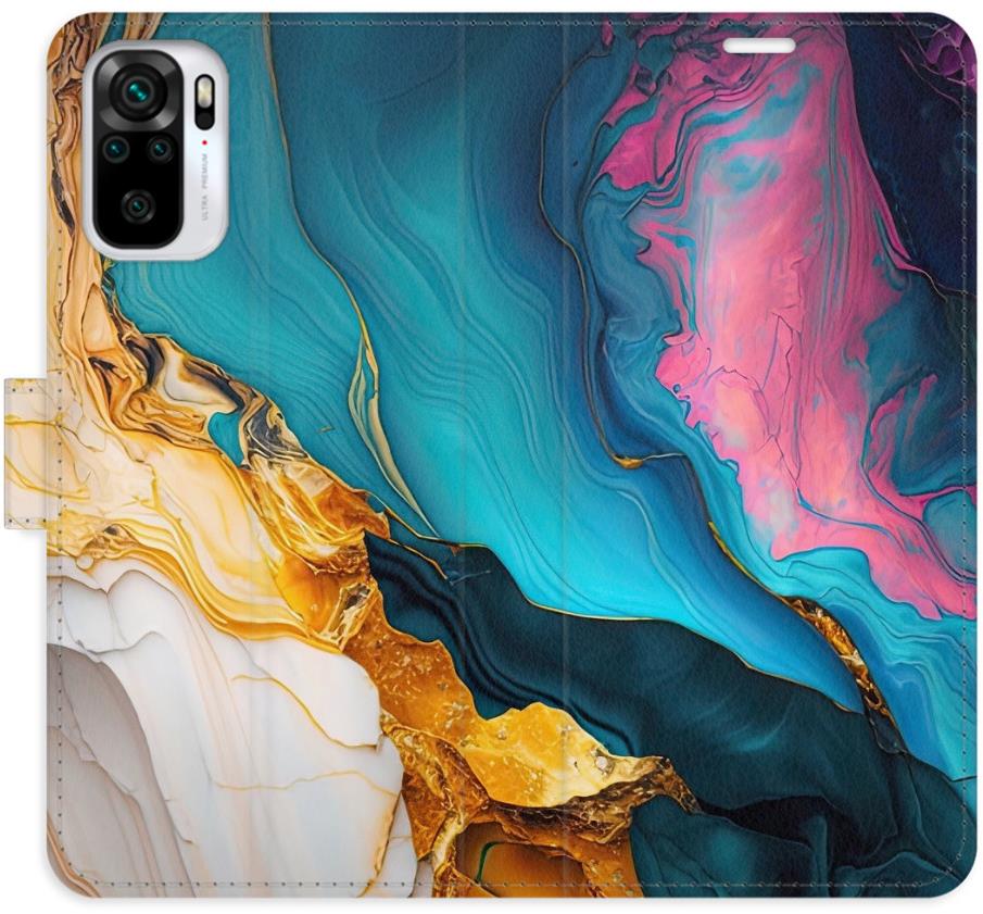 iSaprio Flip puzdro Colourful Marble pre Xiaomi Redmi Note 10 / Note 10S