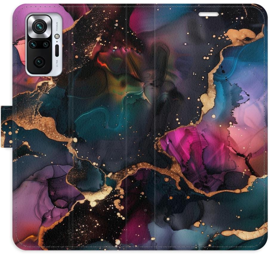 iSaprio Flip puzdro Dark Marble pre Xiaomi Redmi Note 10 Pro