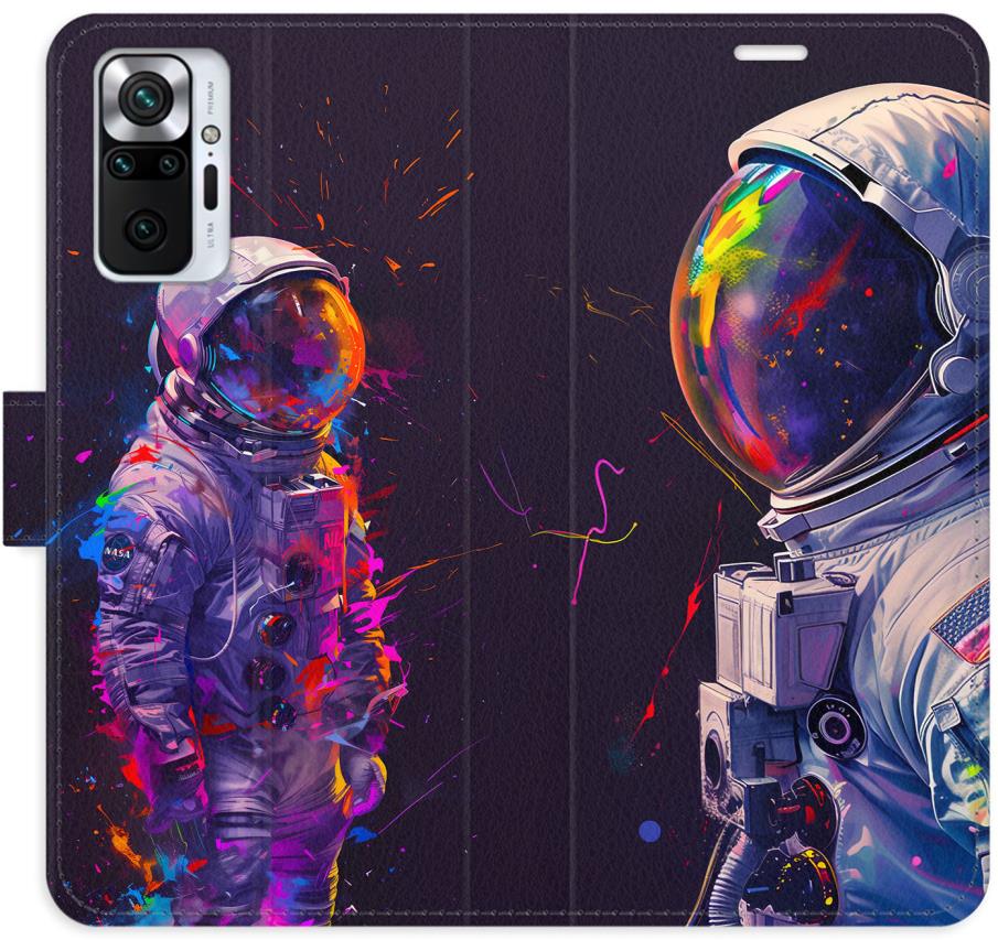 iSaprio Flip puzdro Neon Astronaut 02 pre Xiaomi Redmi Note 10 Pro