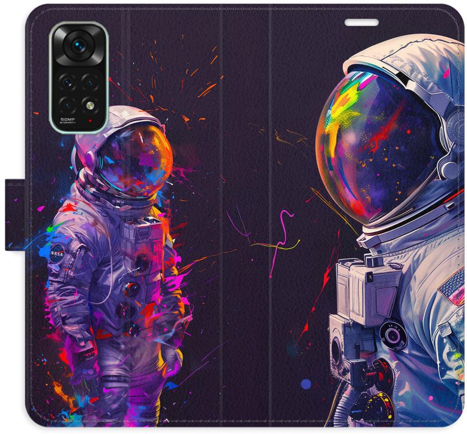 iSaprio Flip puzdro Neon Astronaut 02 pre Xiaomi Redmi Note 11 / Note 11S