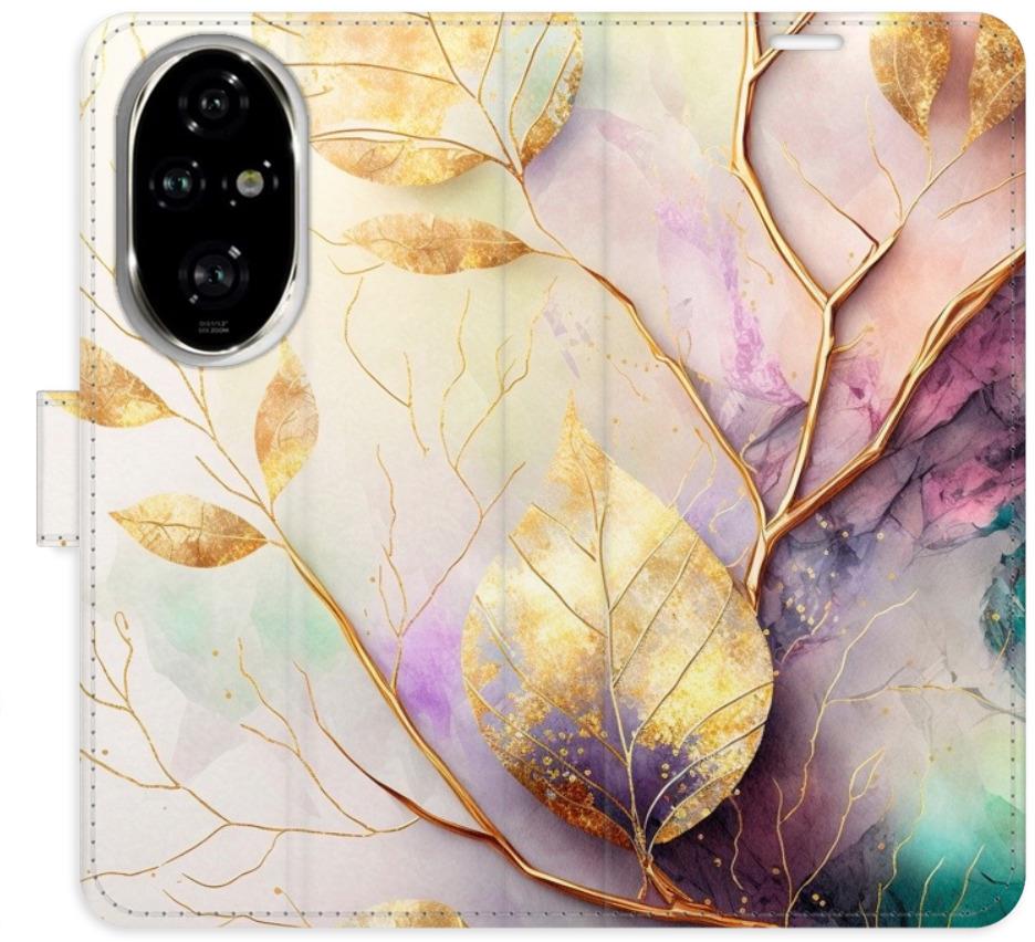 iSaprio Flip puzdro Gold Leaves 02 pre Honor 200 Pro