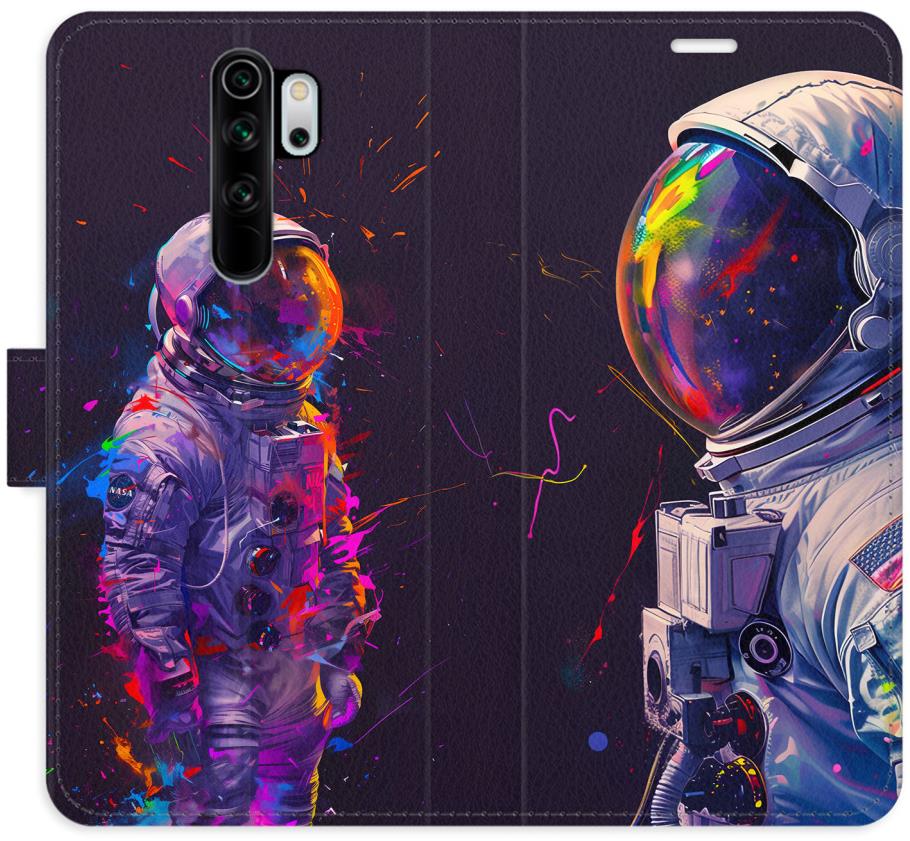 iSaprio Flip puzdro Neon Astronaut 02 pre Xiaomi Redmi Note 8 Pro