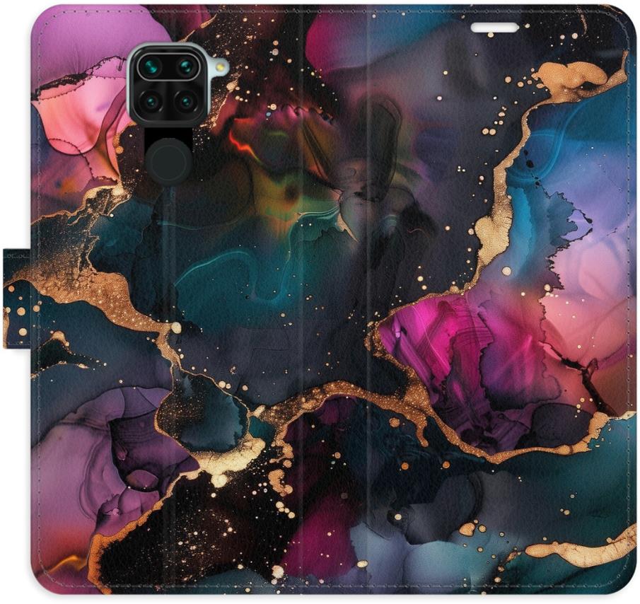 iSaprio Flip puzdro Dark Marble pre Xiaomi Redmi Note 9