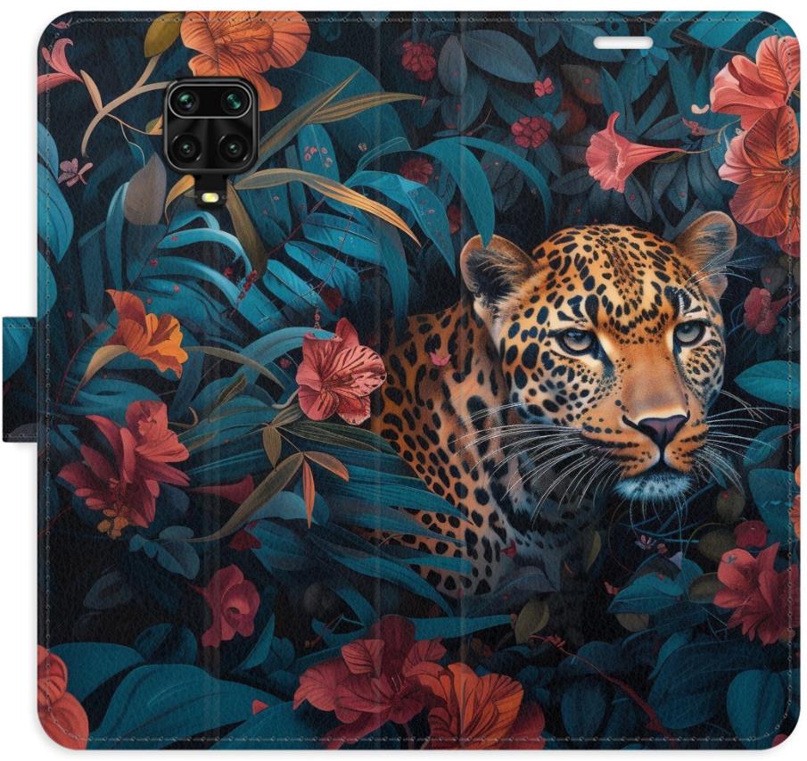 iSaprio Flip puzdro Flower Jaguar 02 pre Xiaomi Redmi Note 9 Pro / Note 9S