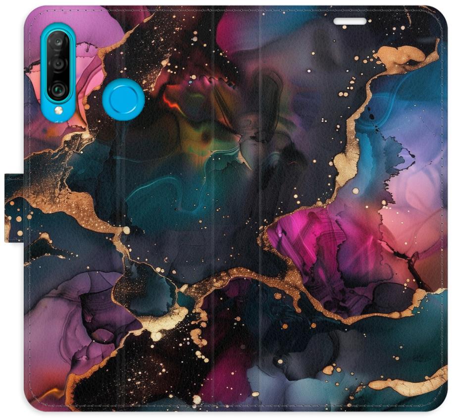 iSaprio Flip puzdro Dark Marble pre Huawei P30 Lite