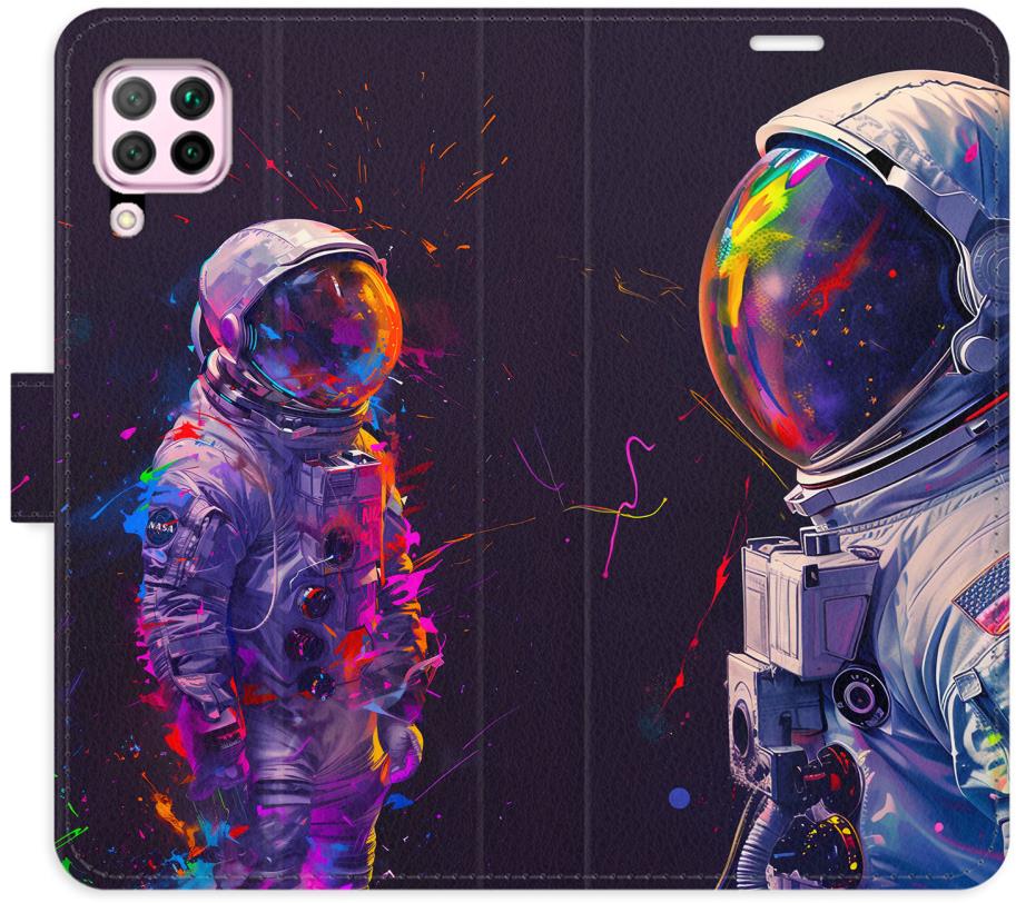 iSaprio Flip puzdro Neon Astronaut 02 pre Huawei P40 Lite