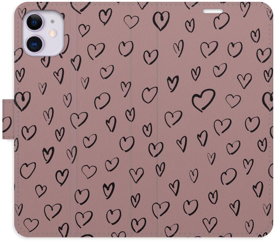 iSaprio Flip puzdro Heart Dark 02 pre iPhone 11