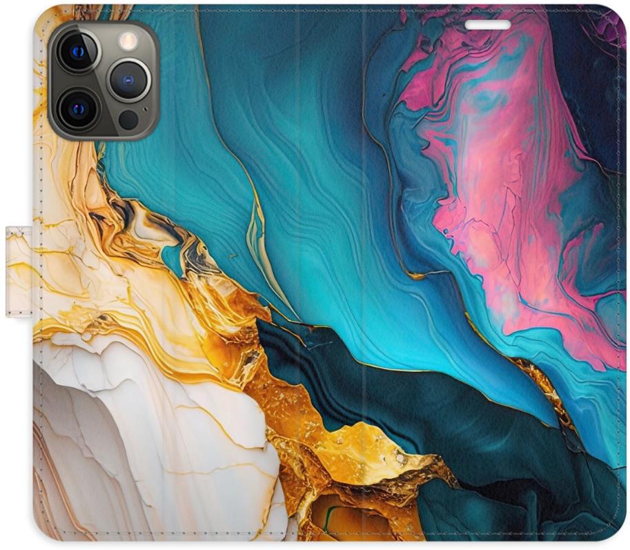 iSaprio Flip puzdro Colourful Marble na iPhone 12/12 Pro