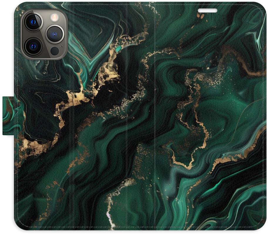 iSaprio Flip puzdro Emerald 02 pre iPhone 12/12 Pro