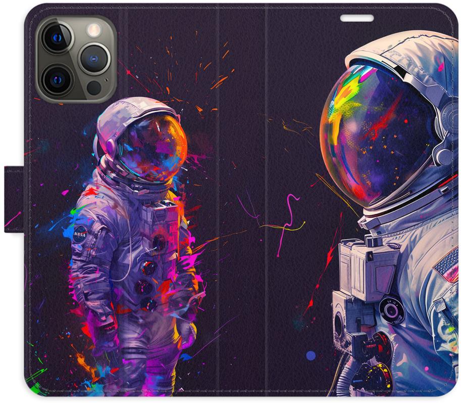 iSaprio Flip puzdro Neon Astronaut 02 pre iPhone 12/12 Pro