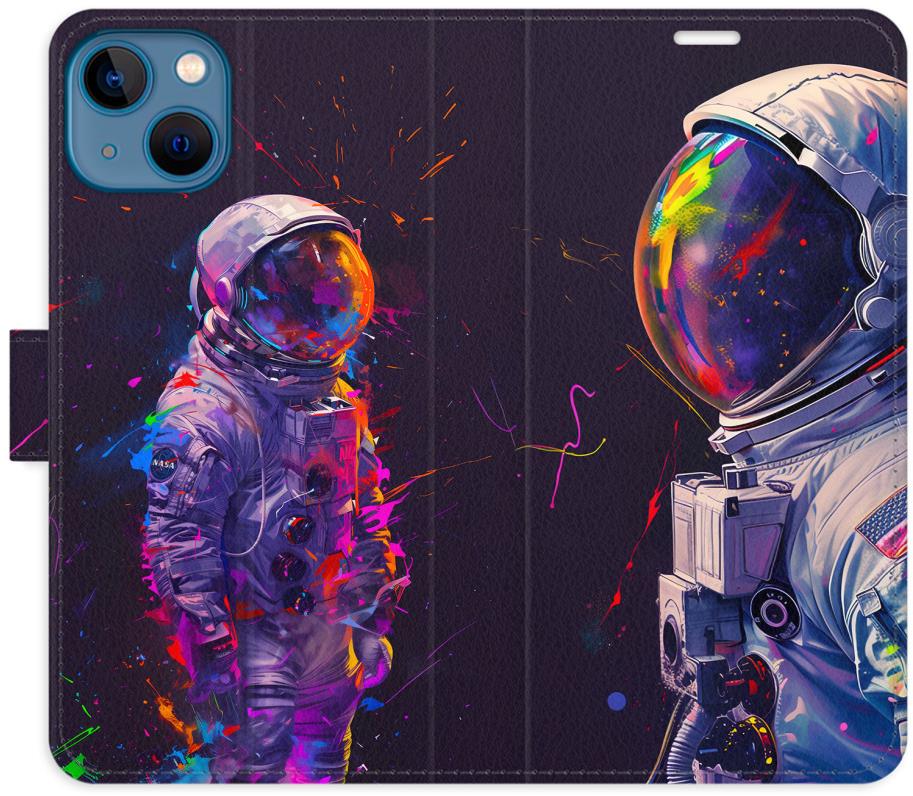 iSaprio Flip puzdro Neon Astronaut 02 pre iPhone 13