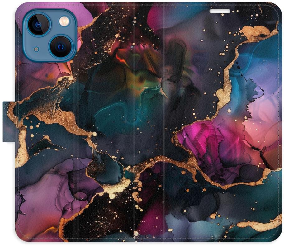 iSaprio Flip puzdro Dark Marble pre iPhone 13 mini