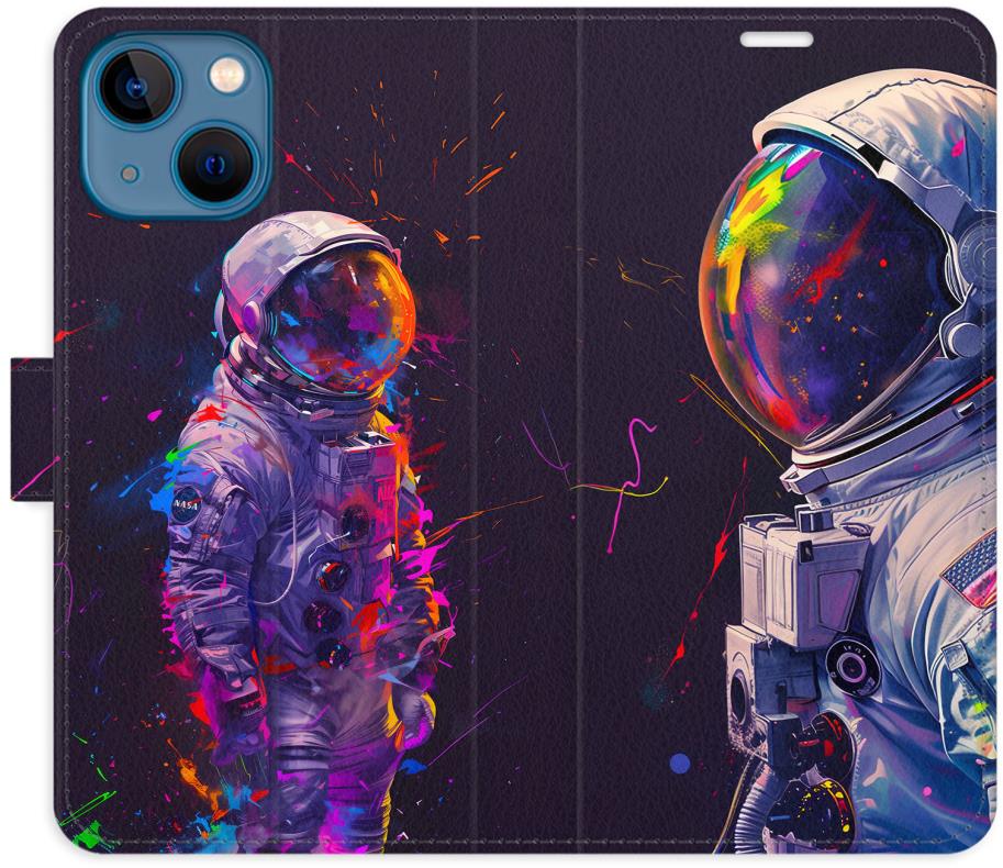 iSaprio Flip puzdro Neon Astronaut 02 pre iPhone 13 mini