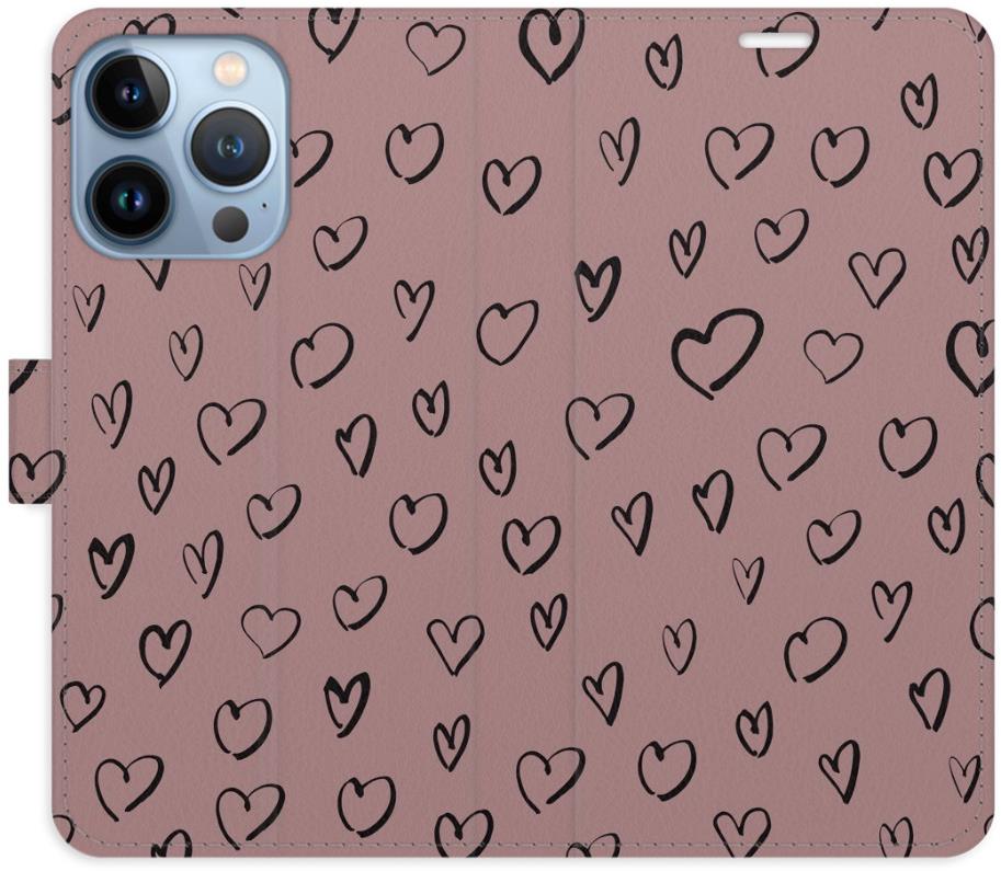 iSaprio Flip puzdro Heart Dark 02 pre iPhone 13 Pro